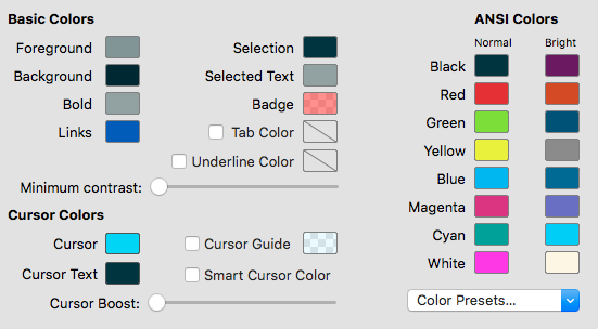 iterm colors