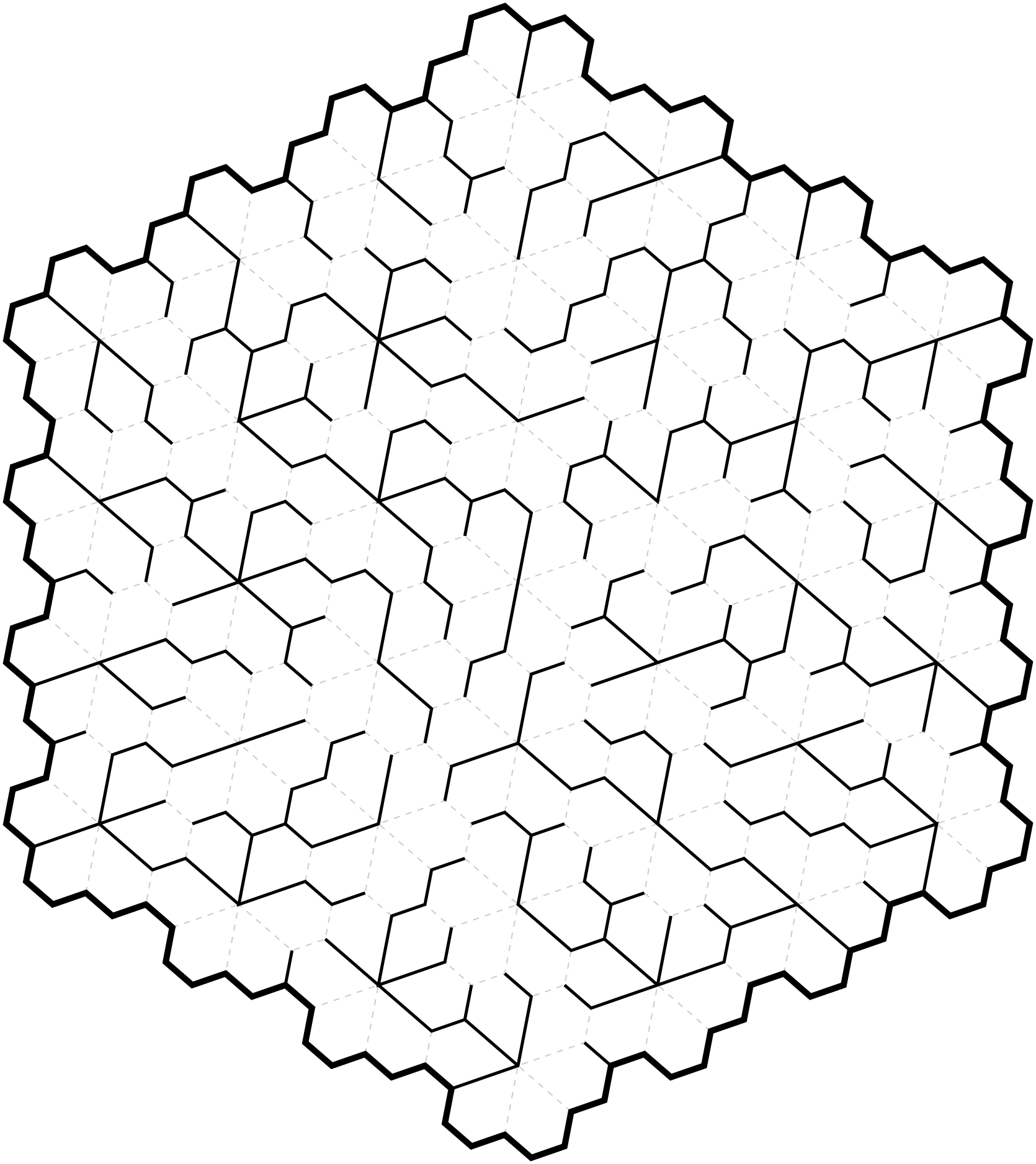 Floret grid example with random maze