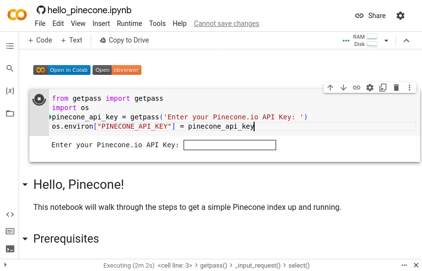 Using getpass to securely set your API key via environment variable