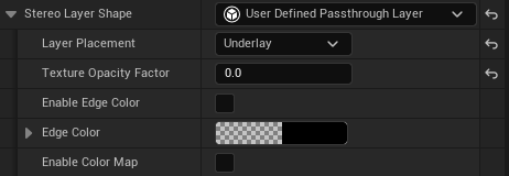 Secondary Passthrough Layer Component settings