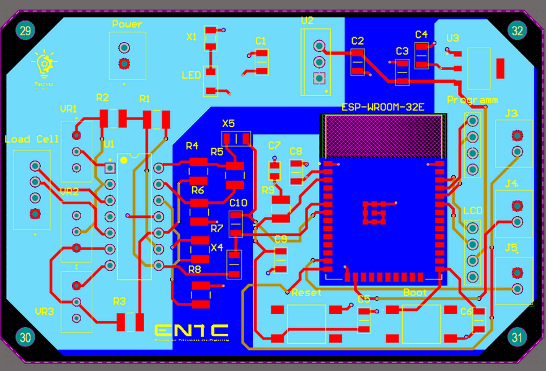 PCB for Amplifier and Microcontroller