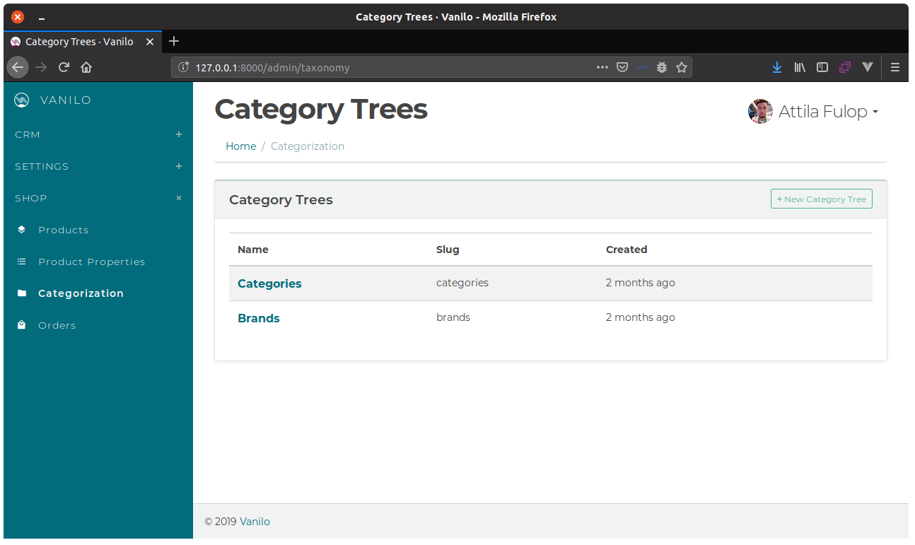 Manage Categories