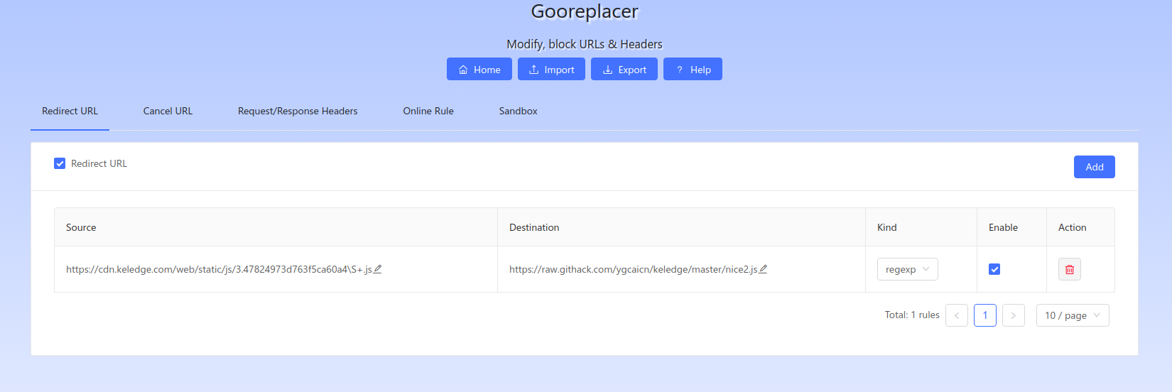 Gooreplacer