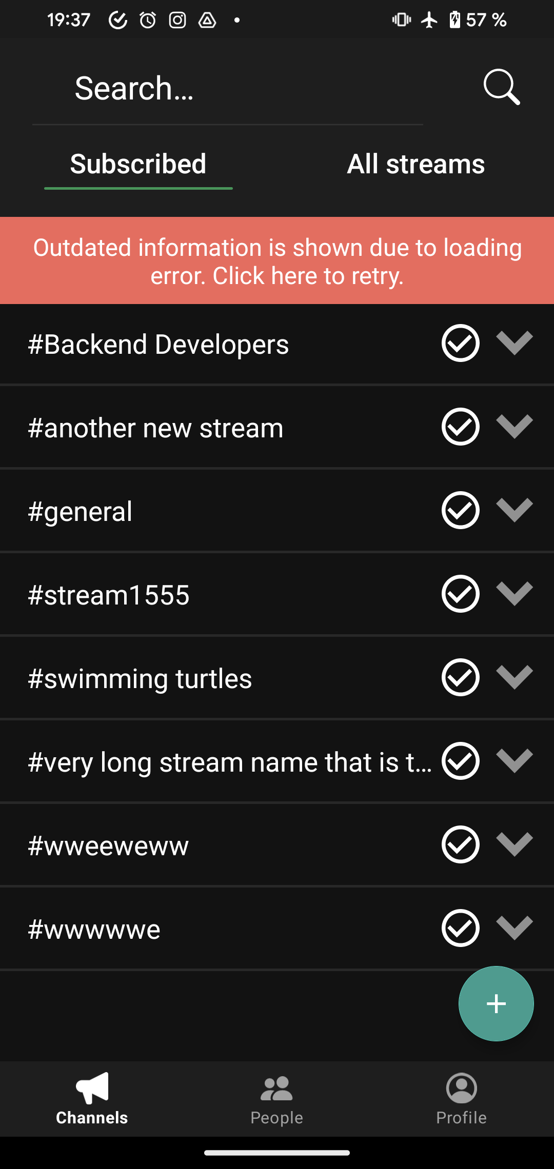 Cached streams