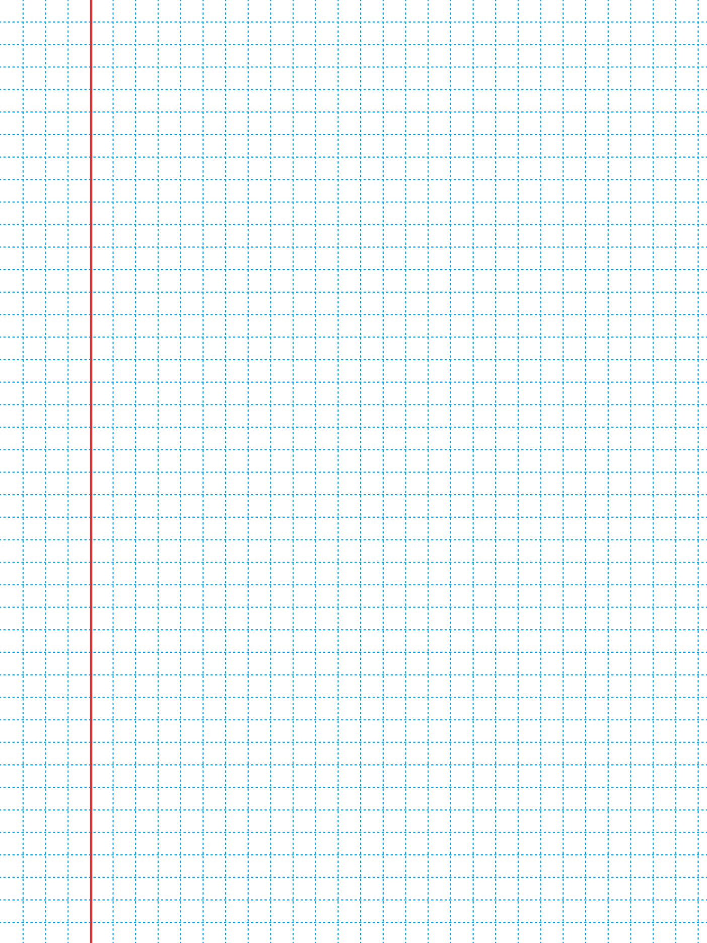 5 mm short dashed grid with a solid margin