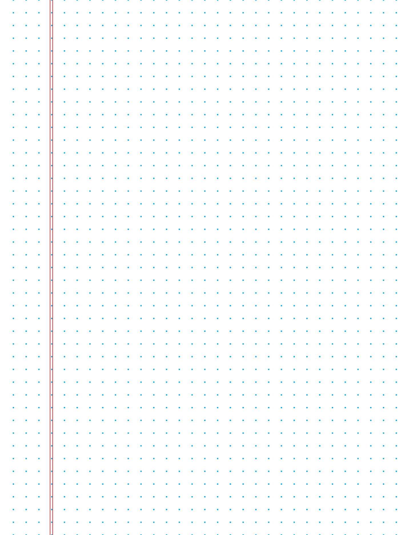 5 mm dotted grid with a double-line margin