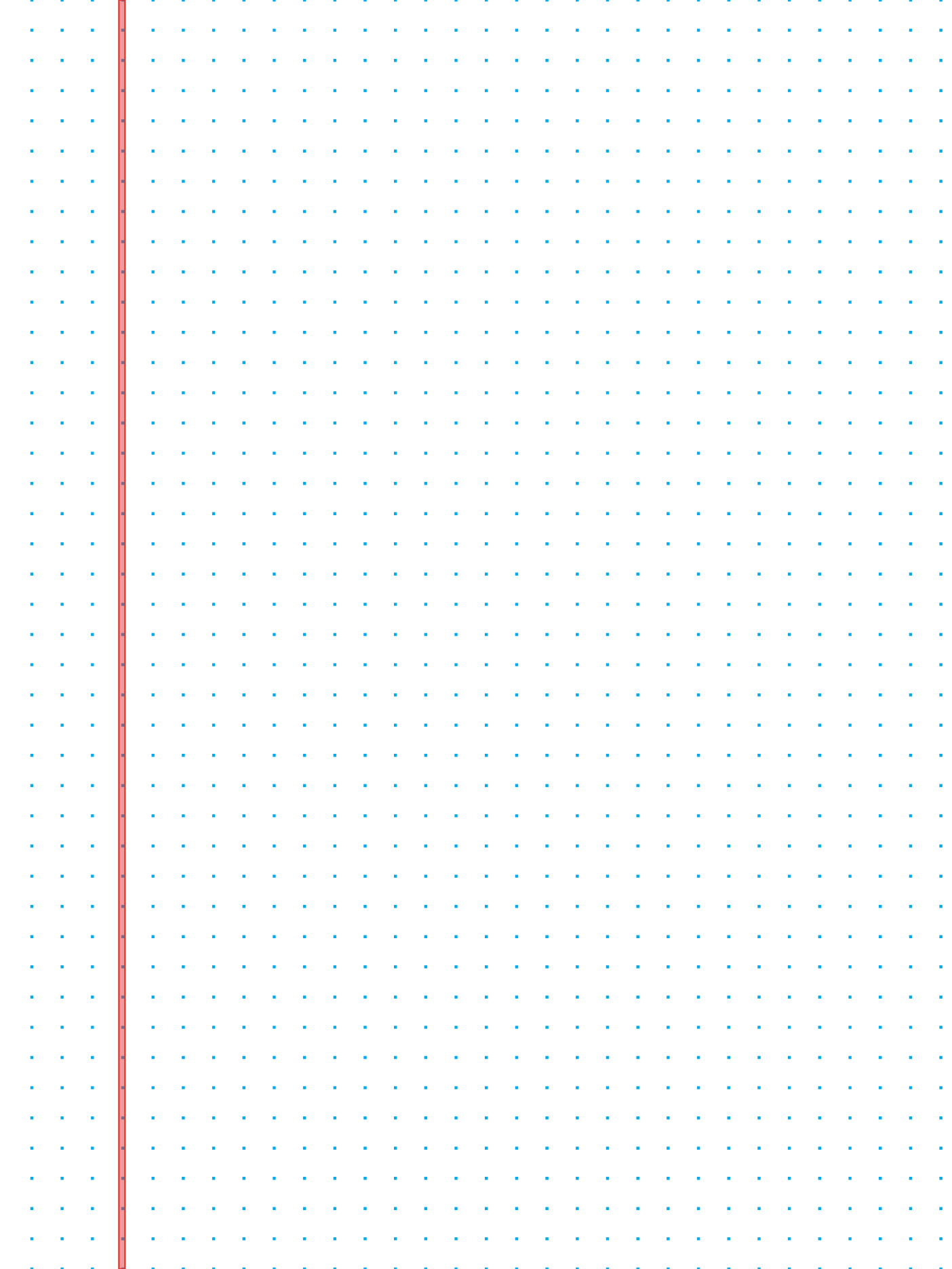 5 mm dotted grid with a thick half-transparent margin line