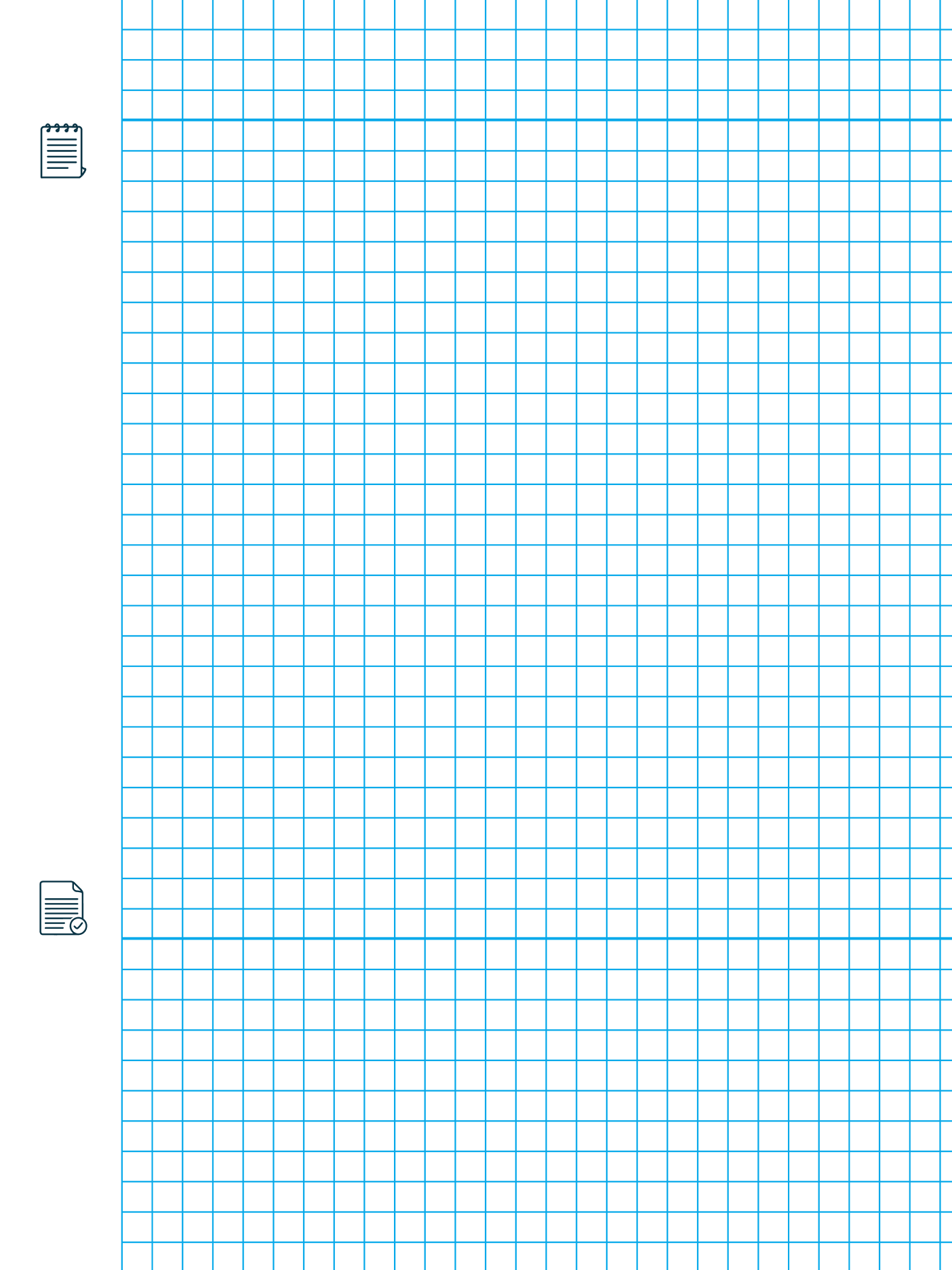 Meeting notes with 5 mm grid icon based second page