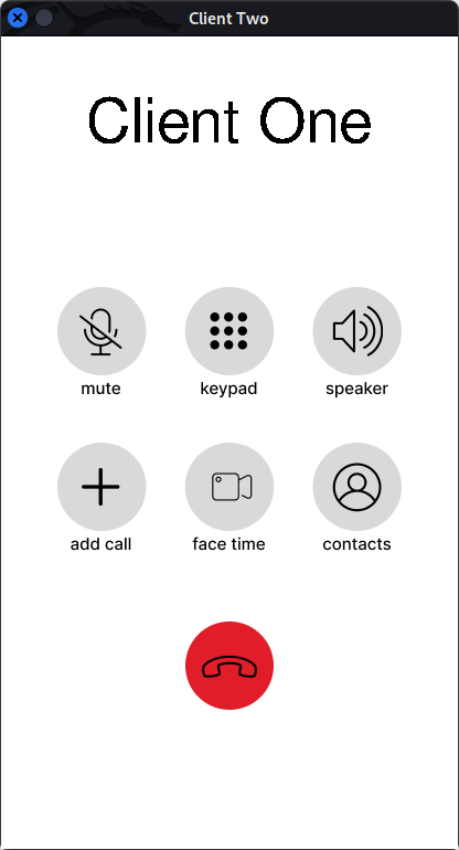 Outgoing Call Screen