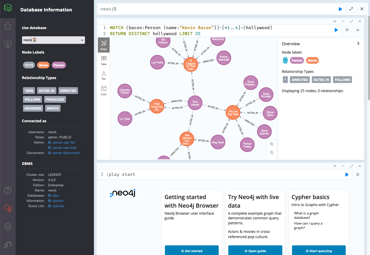 neo4j browser screenshot