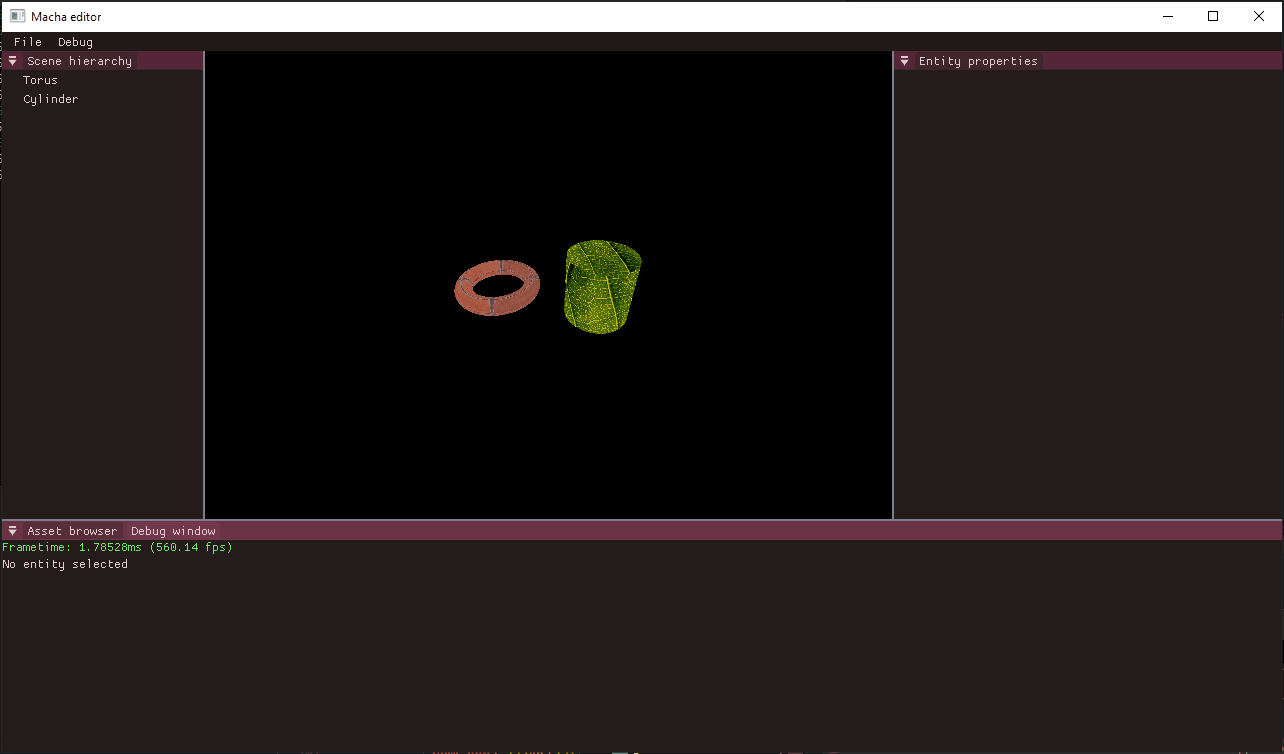 Gif from 2021/12/24, Showing the new asset browser and the ability to bind textuer through the ImGui drag and drop API