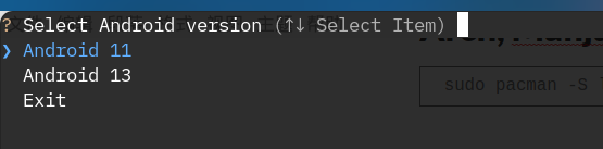 TUI Android Selection