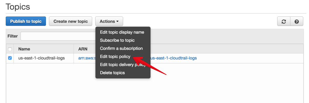 CloudTrail setup