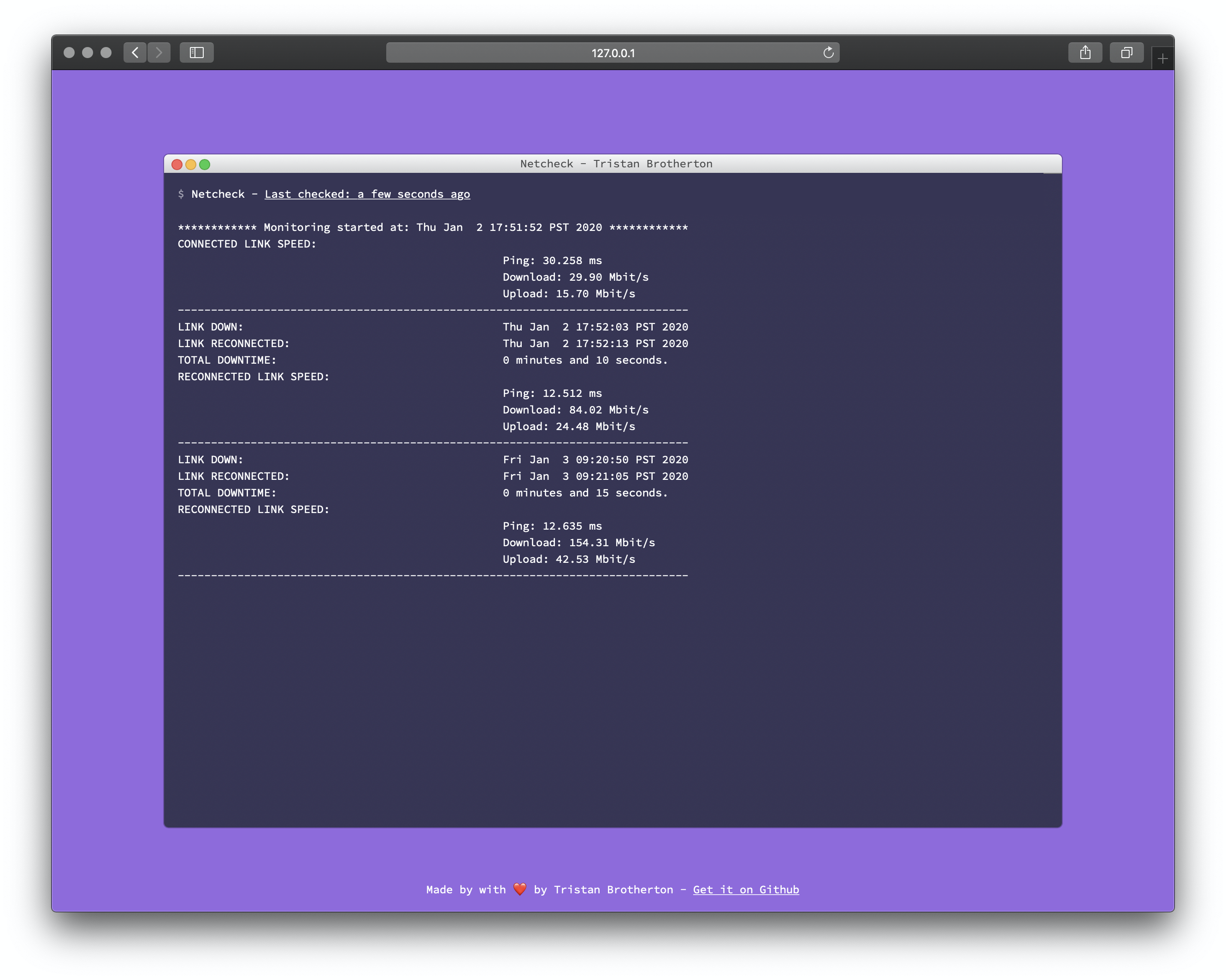 Netcheck CLI interface