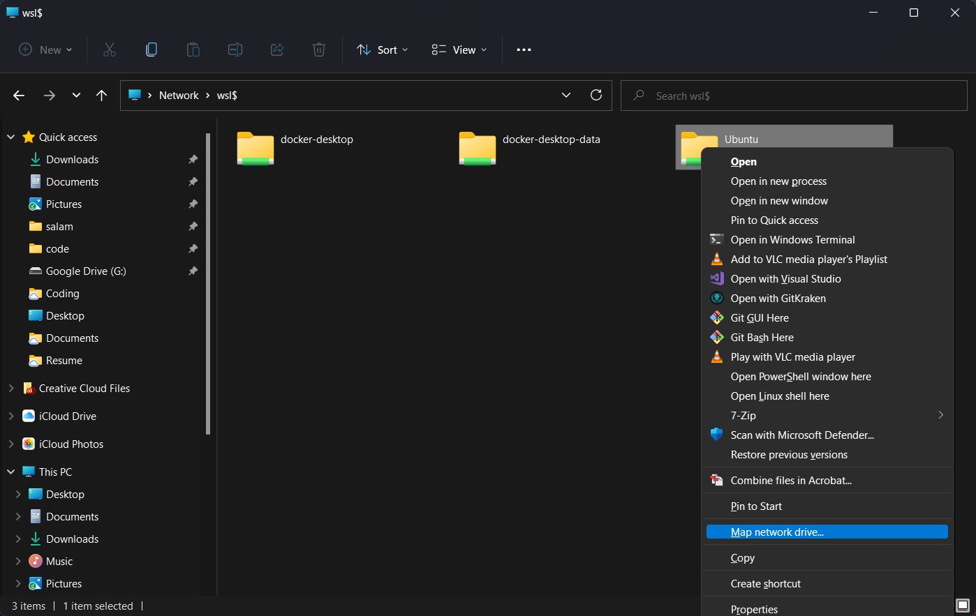 Mapping network drive