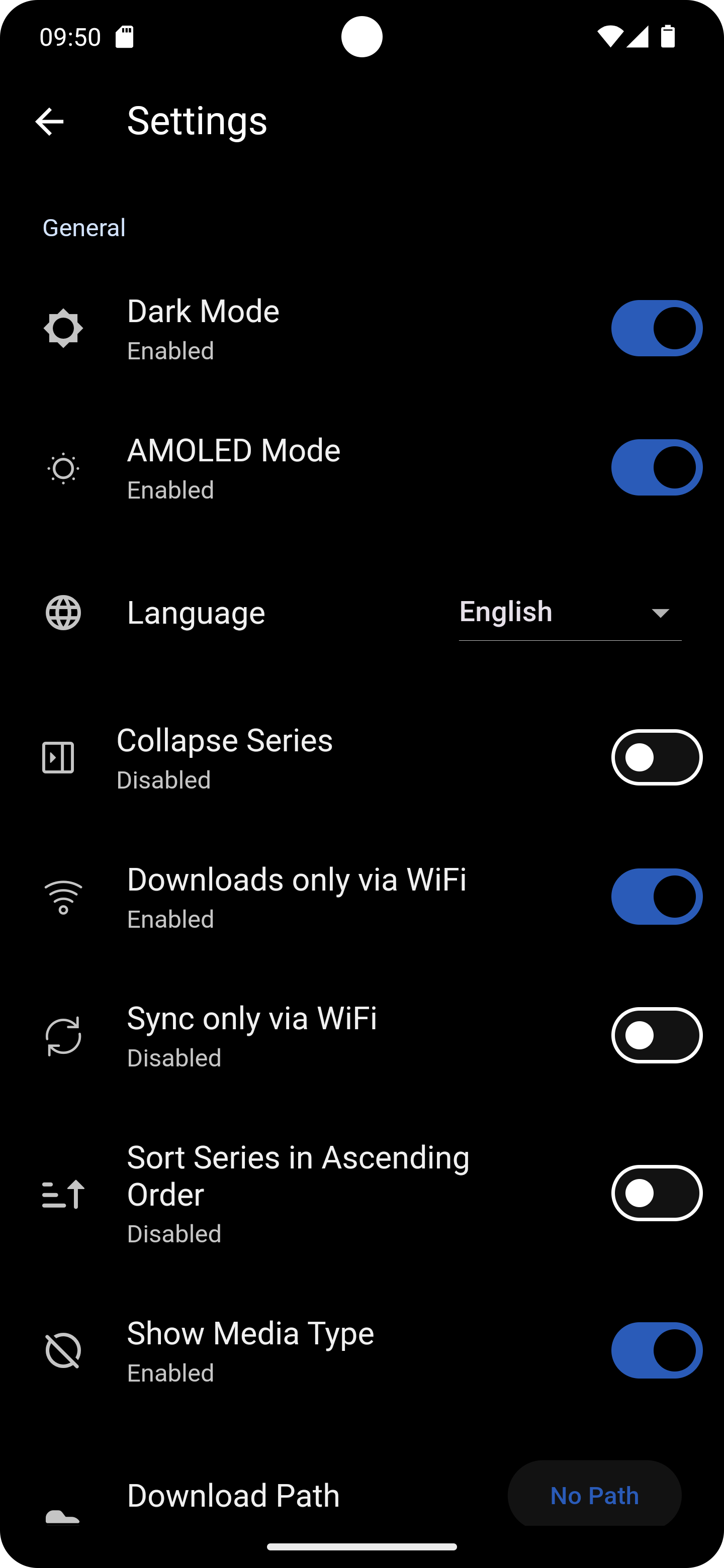 Settings Screen