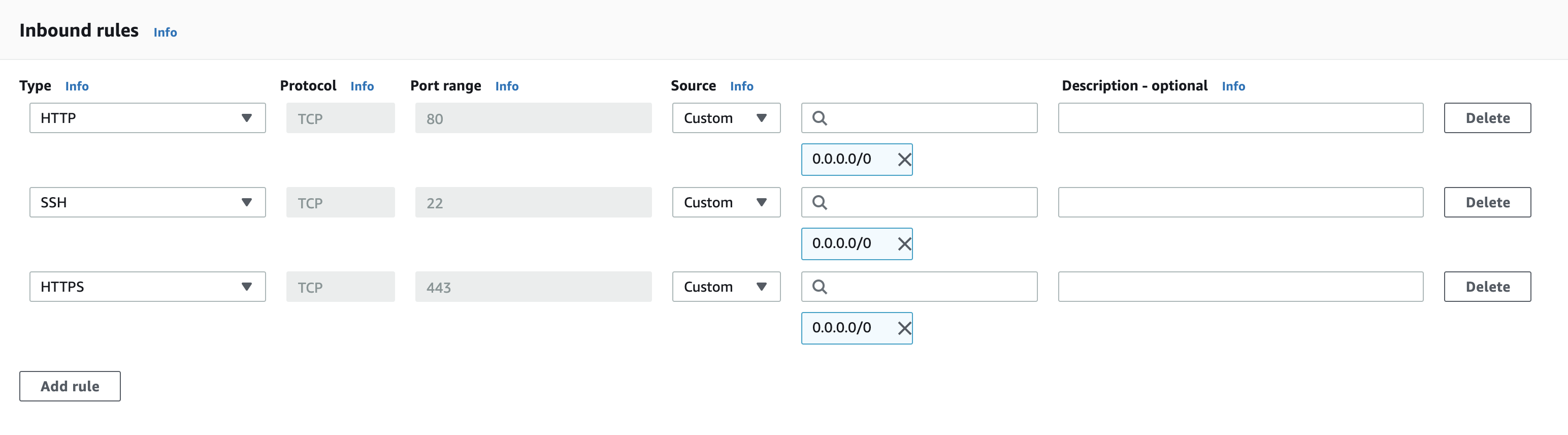 Inbound Rules