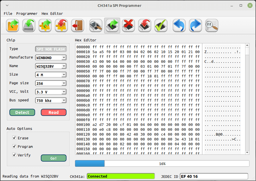 CH341A EEPROM programmer