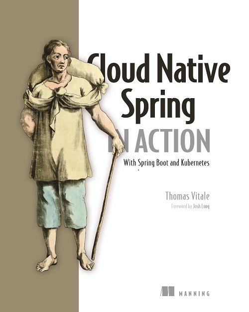 The book cover of 'Cloud Native Spring in Action' by Thomas Vitale