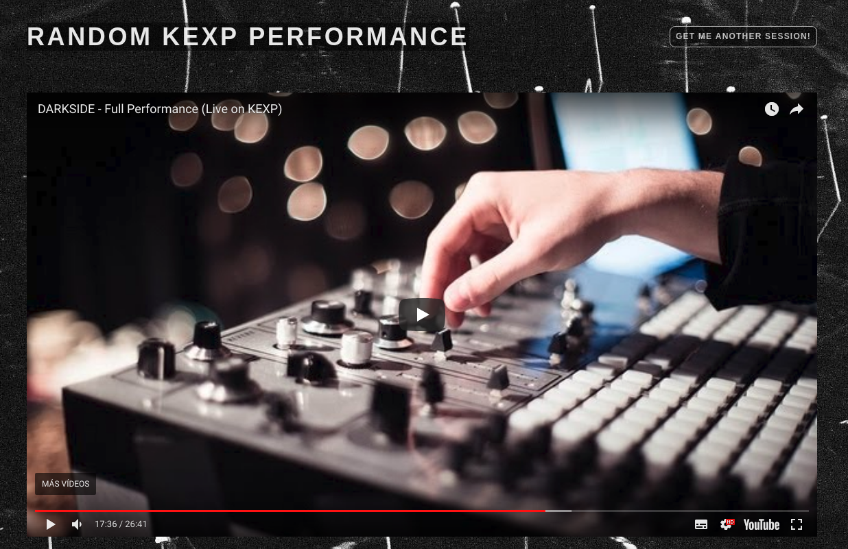 Random KEXP Session Screenshot