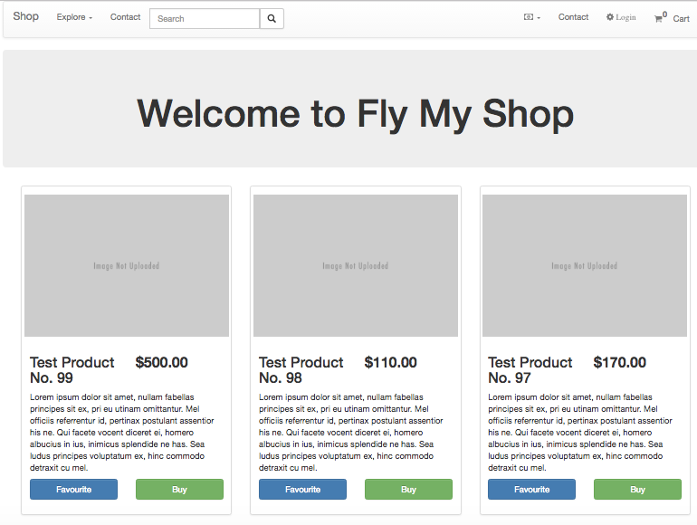 FlyMyShop Demo