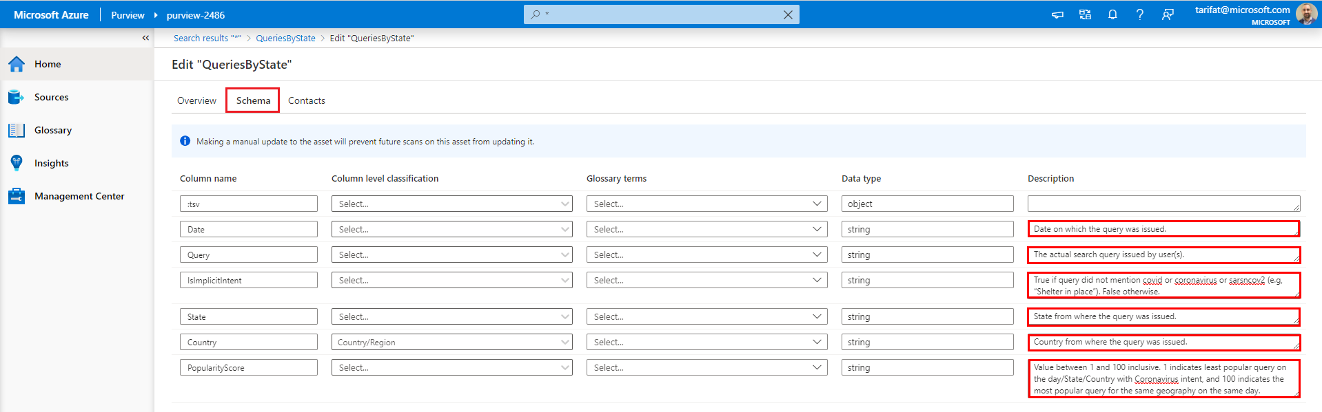 Update Schema