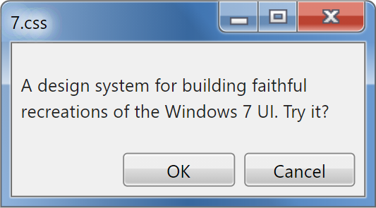 A screenshot of a window with the title 'My First Program' and two buttons OK and Cancel, styled like a Windows 7 dialog