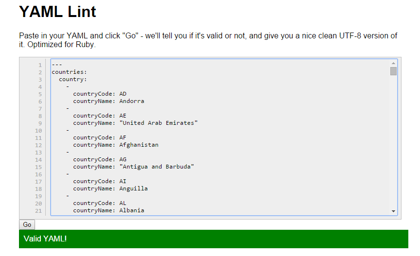 YAML feature