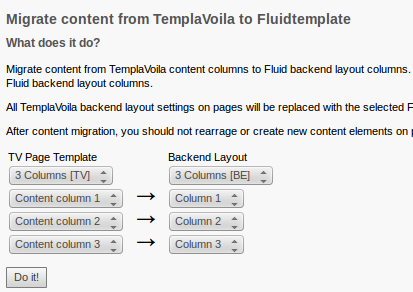 Content migration module