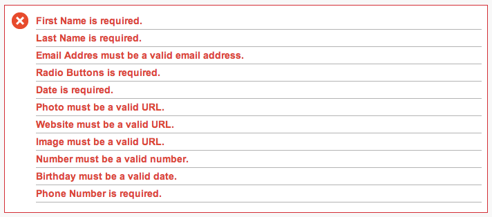 Validations