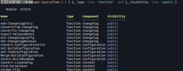 exported functions