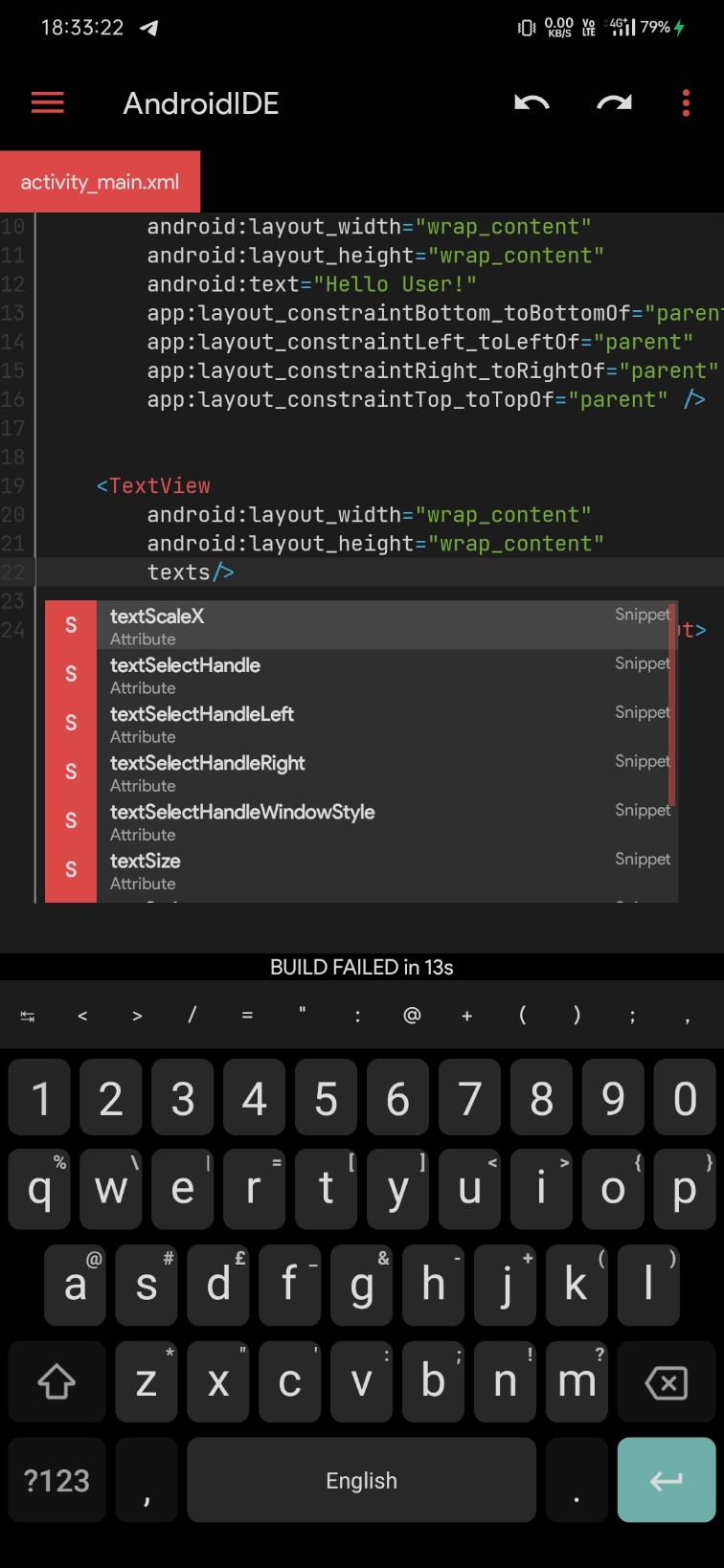 AndroidIDE XML Completion - Attributes