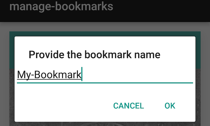 Manage Bookmarks