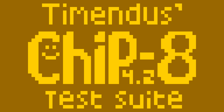 CHIP-8 logo, shown on the display