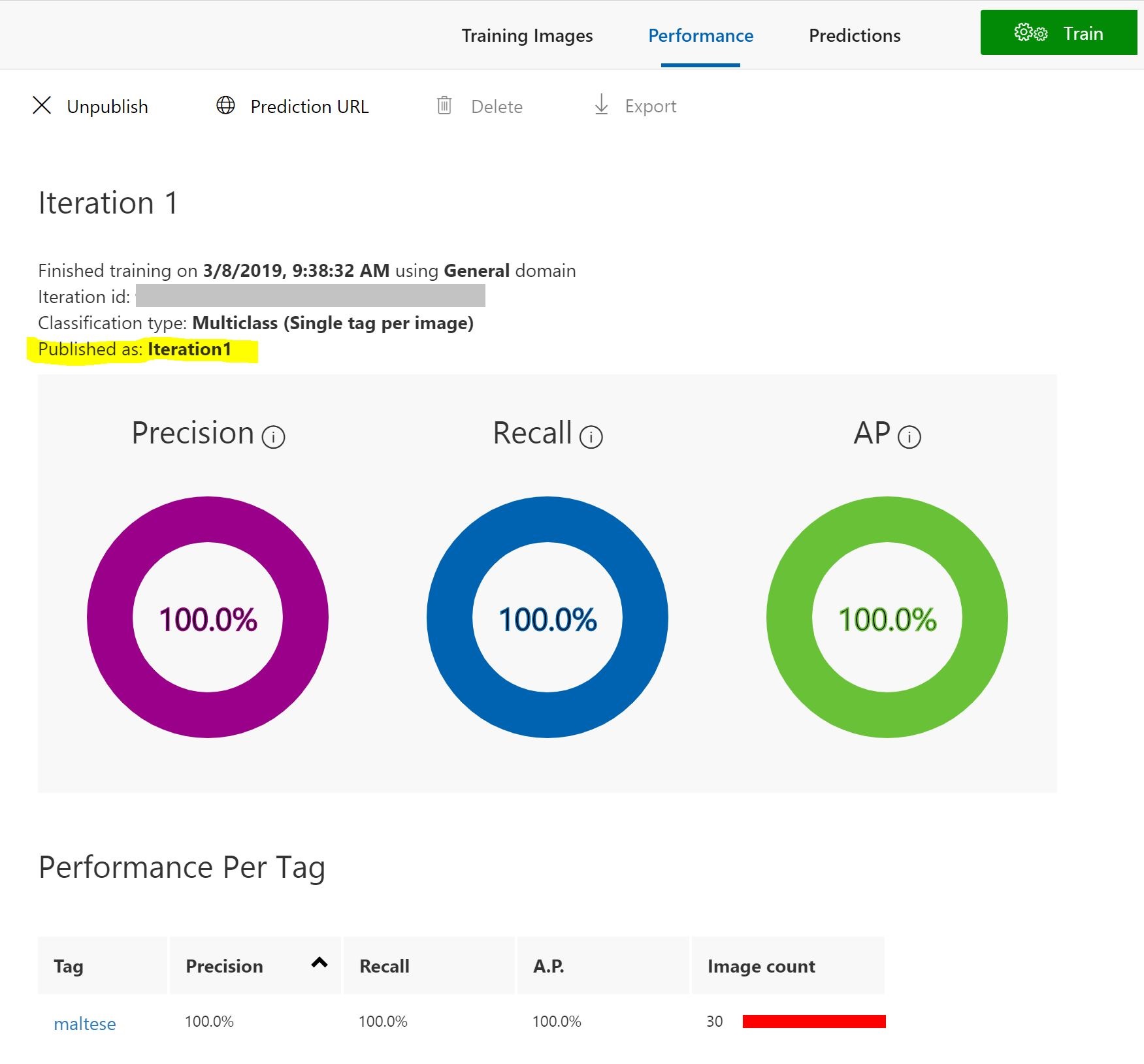 Find Custom Vision Project ID