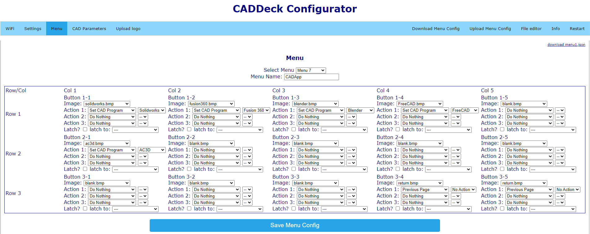 Menu Configurator