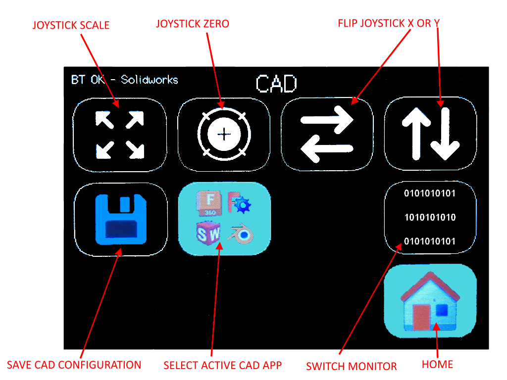 CAD Settings Page