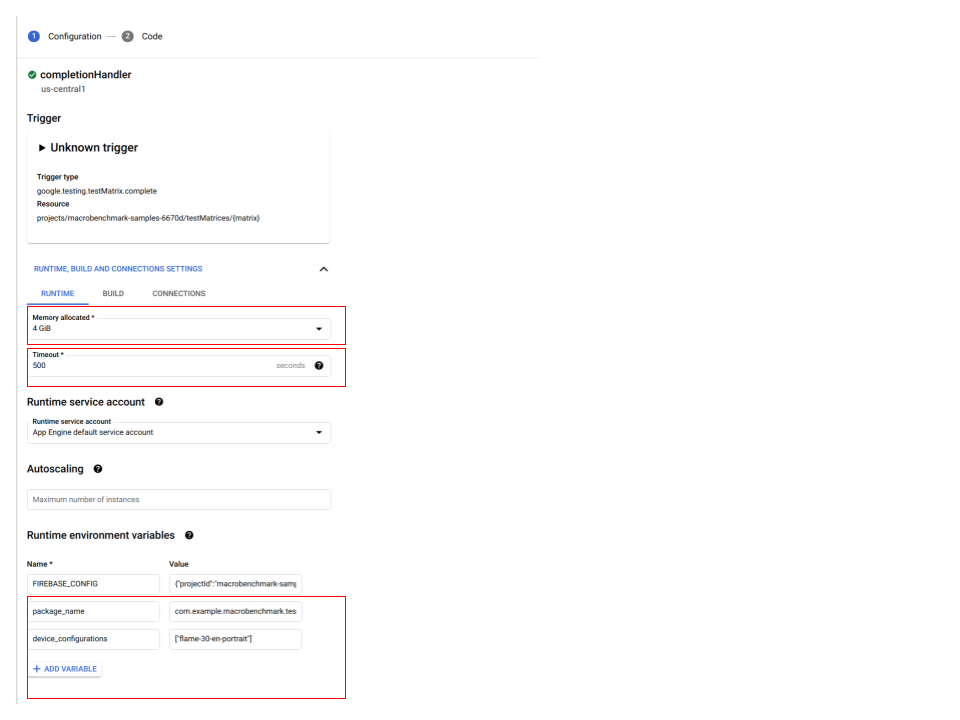 Example setup