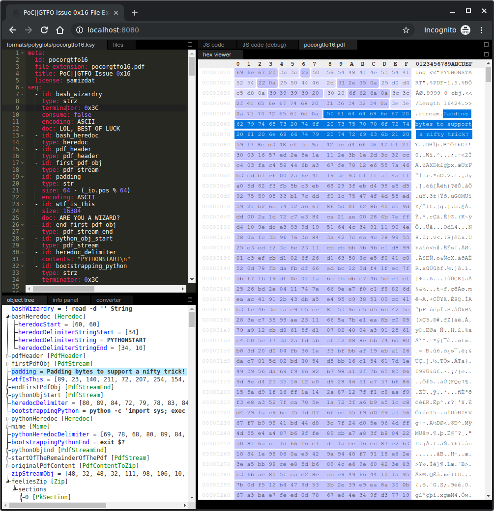 Bash+python+Kaitai payload