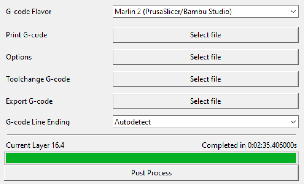 map feature gcode post processing screenshot