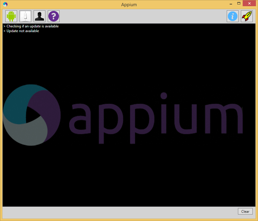 Appium Main Window