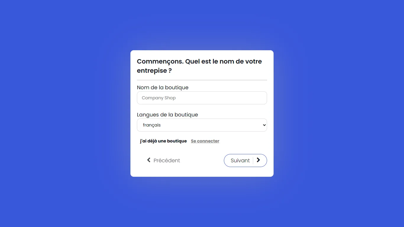 Capture d'écran de l'application