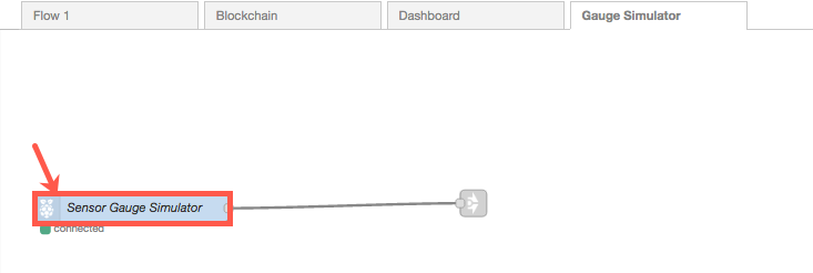 Click on the Sensor Gauge Simulator node.