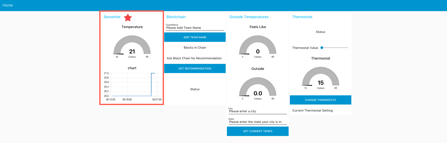 Notice the sensor differences in the dashboard.