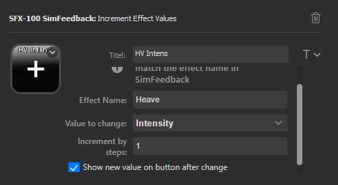 Edit and show Effect values