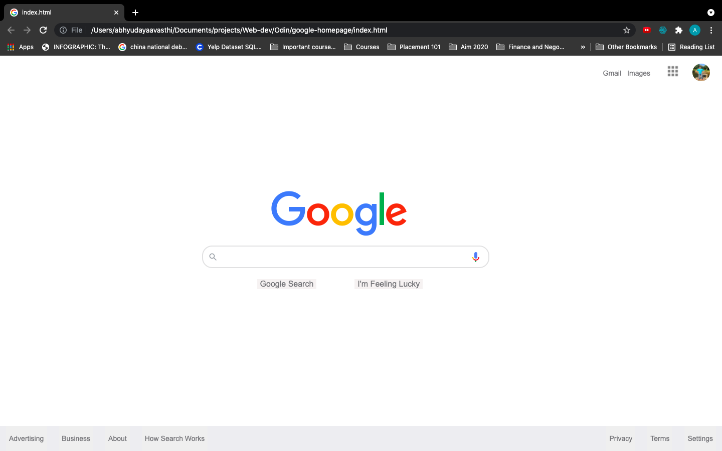 Google Homepage