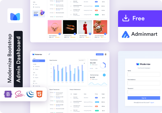 Modernize Free Bootstrap 5 Admin Template