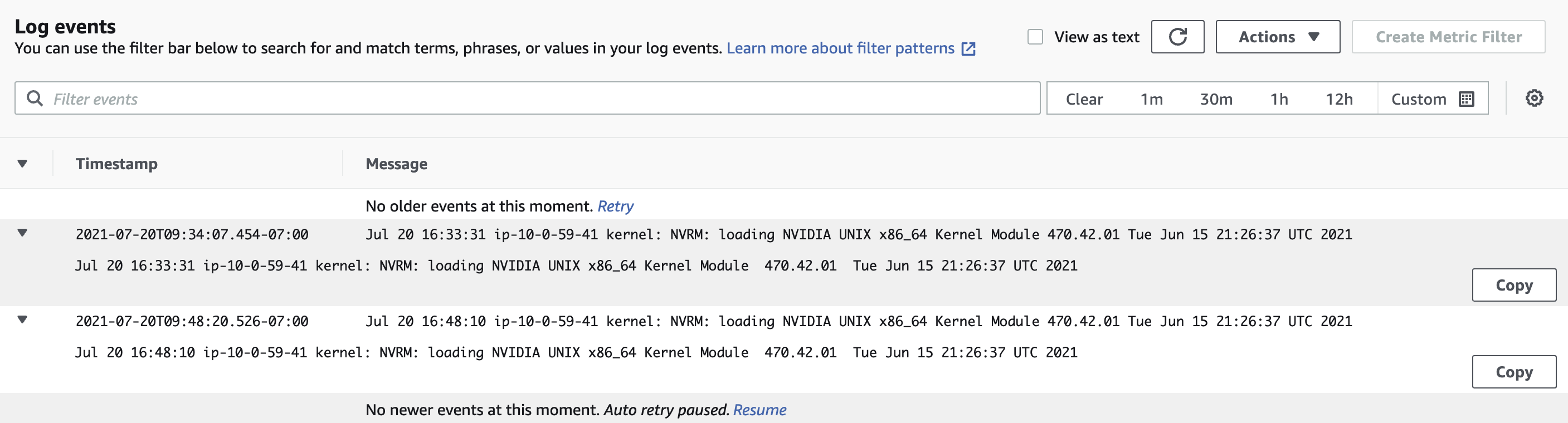 error log