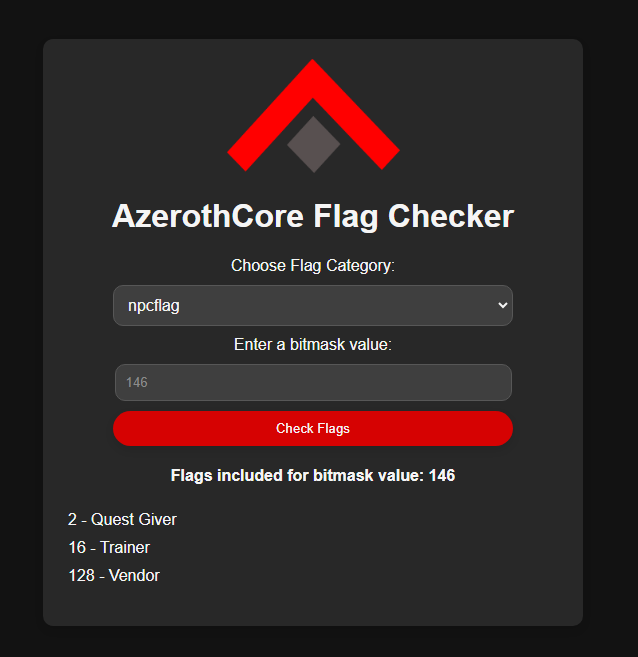 AzerothCore Flag Checker