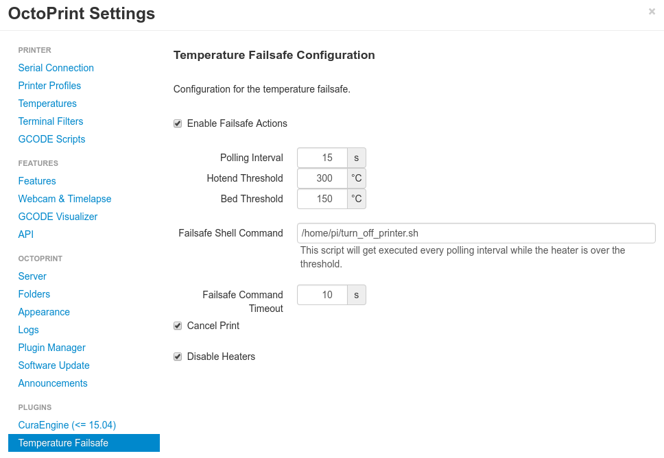 TemperatureFailsafe